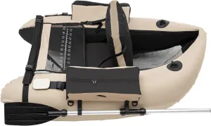1-Person Inflatable Kayak, Portable Outdoor Fishing Boat with Adjustable Shoulder Straps, Inflatable Fishing Boat for Lakes and Rivers, 286.6 lbs Weight Capacity