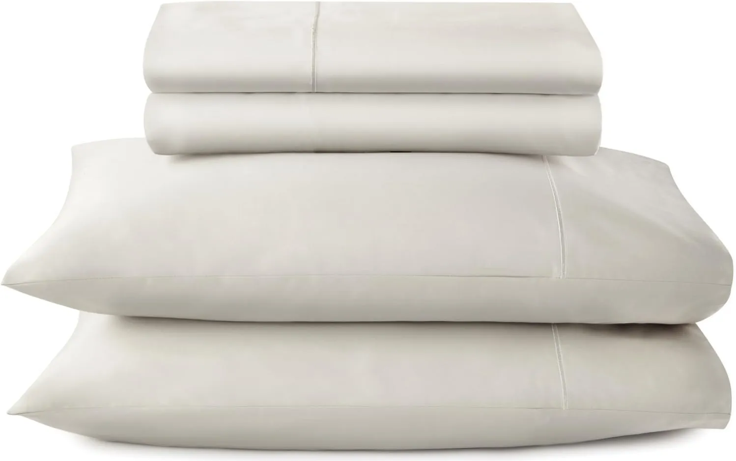 100% Organic Cotton Sheets Twin Size - GOTS Certified Organic Bed Sheets with Deep Pocket 500 Thread Count and Cozy Sateen Weave Gets Softer with Each Wash - Luxury 3 Piece Set (Silver, Twin)