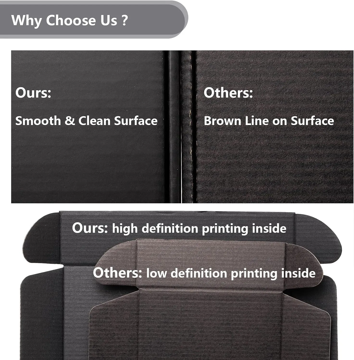 12x9x4" Black Shipping Boxes - 20 Pack Corrugated Cardboard Mailing Box for Small Business, Tab Locking Literature Mailer Packaging Supplies for Packing Book Gifts Craft