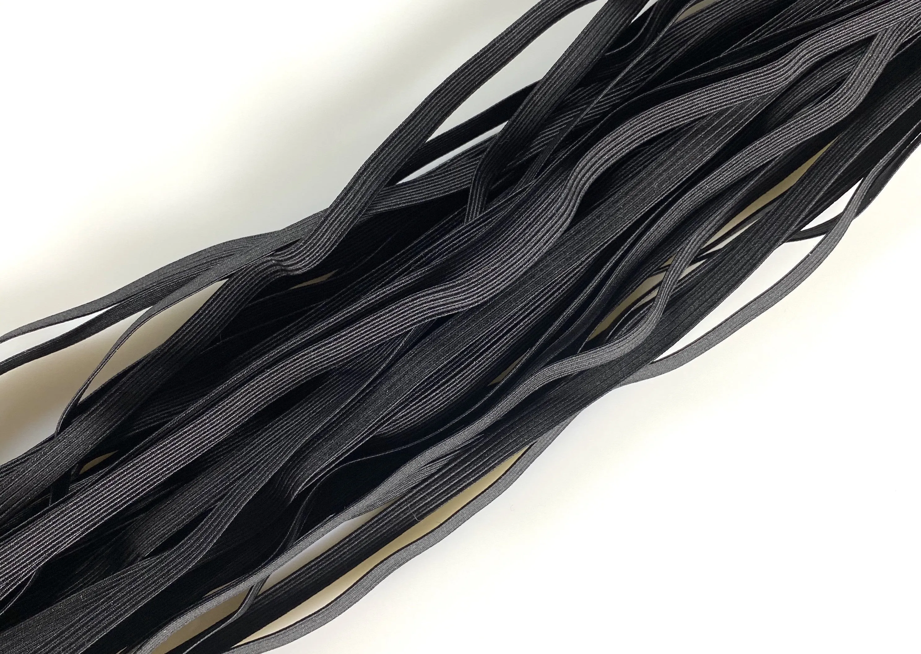 1/4" Flat Elastic - Black