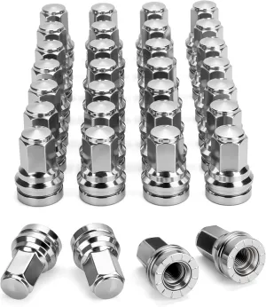 14x1.5 Ford OEM Lug Nut, Mag Seat One-Piece Stock Design Wheel Lug Nut with Washer Fit 2017-2024 Ford F-250 F-350 Factory Wheel Trucks,32Pcs Chrome Centered Round HCPZ-1012-B HCPZ-1012-A Replacement