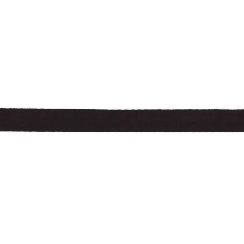 15mm Black Cotton Flat Braid