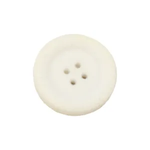 18/21/25mm Black White Thickened Round Resin Flocked Buttons 15 Pack