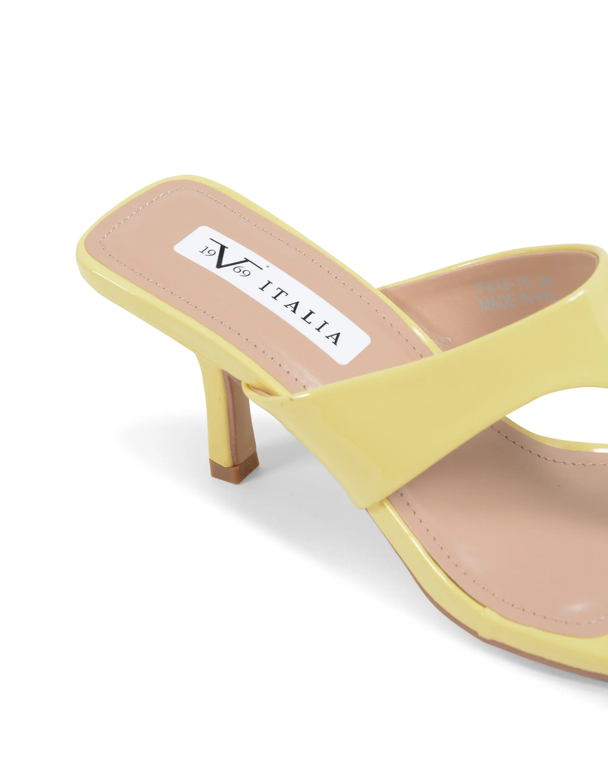 19V69 Italia Womens Mule Sandal Yellow V81819 YELLOW