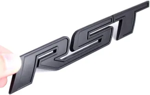 1Pc RST Tailgate Emblem Letter Badge Inserts Sticker Replacement for 2019 2020 2021 Silverado 1500 Tahoe Yukon SUV 4x4 (Matte Black)