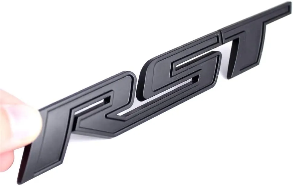 1Pc RST Tailgate Emblem Letter Badge Inserts Sticker Replacement for 2019 2020 2021 Silverado 1500 Tahoe Yukon SUV 4x4 (Matte Black)