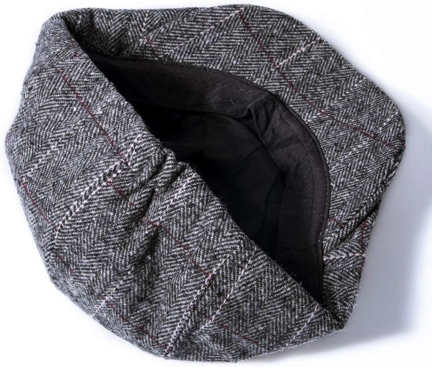 2 Pack Newsboy Cap for Men, Irish Newsies Hat Classic 8 Panel Wool Blend for Old Man Cabbie Driving