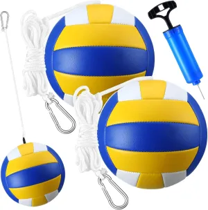2 Pcs Tether Balls and Rope Set Replacement Tetherball with Ball Pump for Teen Adults Backyard Playground Outdoor Game