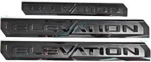 3Pcs Elevation Emblem Door Rear Badges Nameplate Sticker Replacement for 2023-2024 Canyon (Gloss Black)