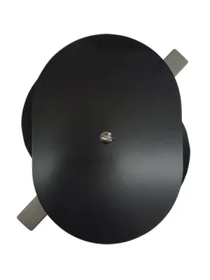 5"x7" Flat Oval Black Steel Hand Hole Cover