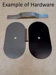 5"x7" Flat Oval Black Steel Hand Hole Cover