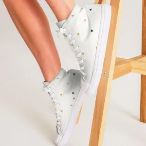 Abstract Women's Hightop Canvas Shoe