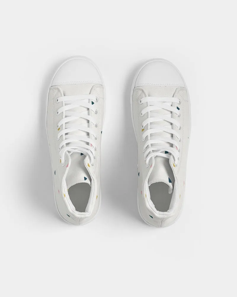 Abstract Women's Hightop Canvas Shoe