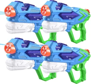 Acesfun Water Gun for Kids - Quick Soaking Pump, Long Range, 4 Shooting Modes, No-slip Handle, Leak-free Design, Safe Material, Great Gifts