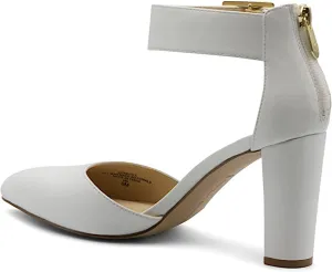 ADRIENNE VITTADINI Womens Nerice 2-Piece Pumps, White, Size 8.5