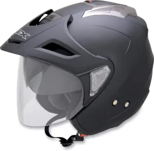 AFX FX-50 Unisex-Adult Open-Face-Helmet-Style Helmet (Flat Black, XX-Large)