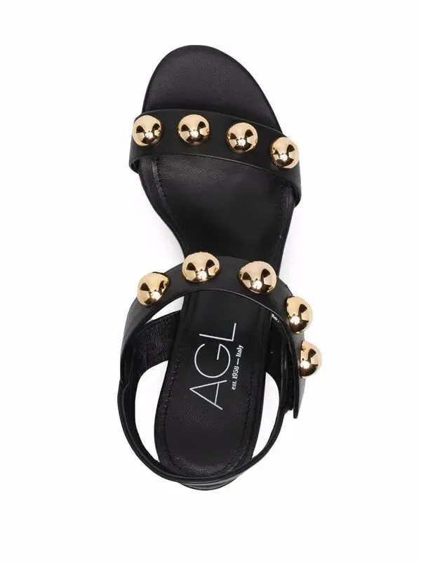 AGL Maila Studded Sandal in Black Size 9