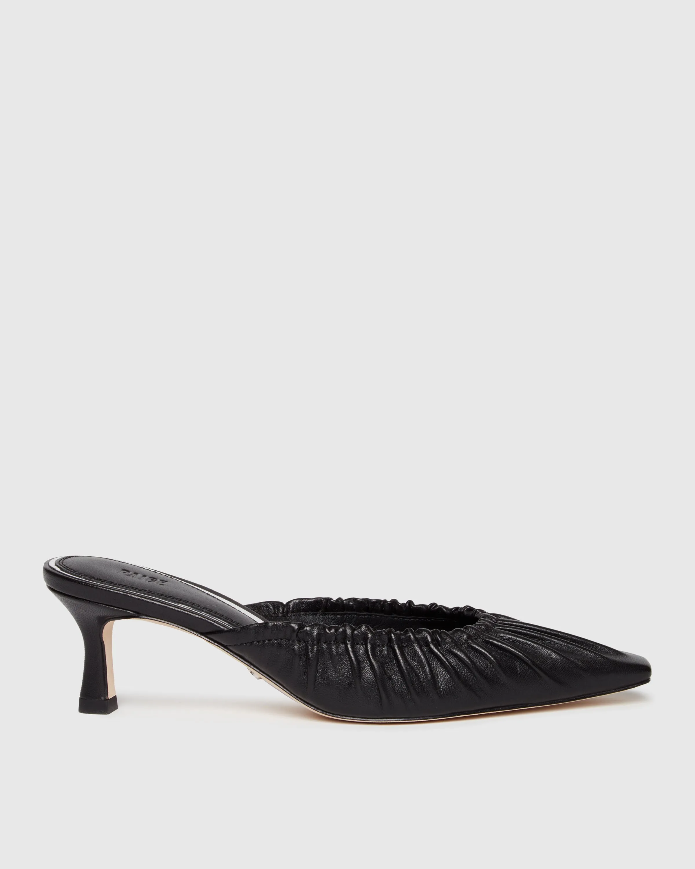 Alice Heeled Mule - Black