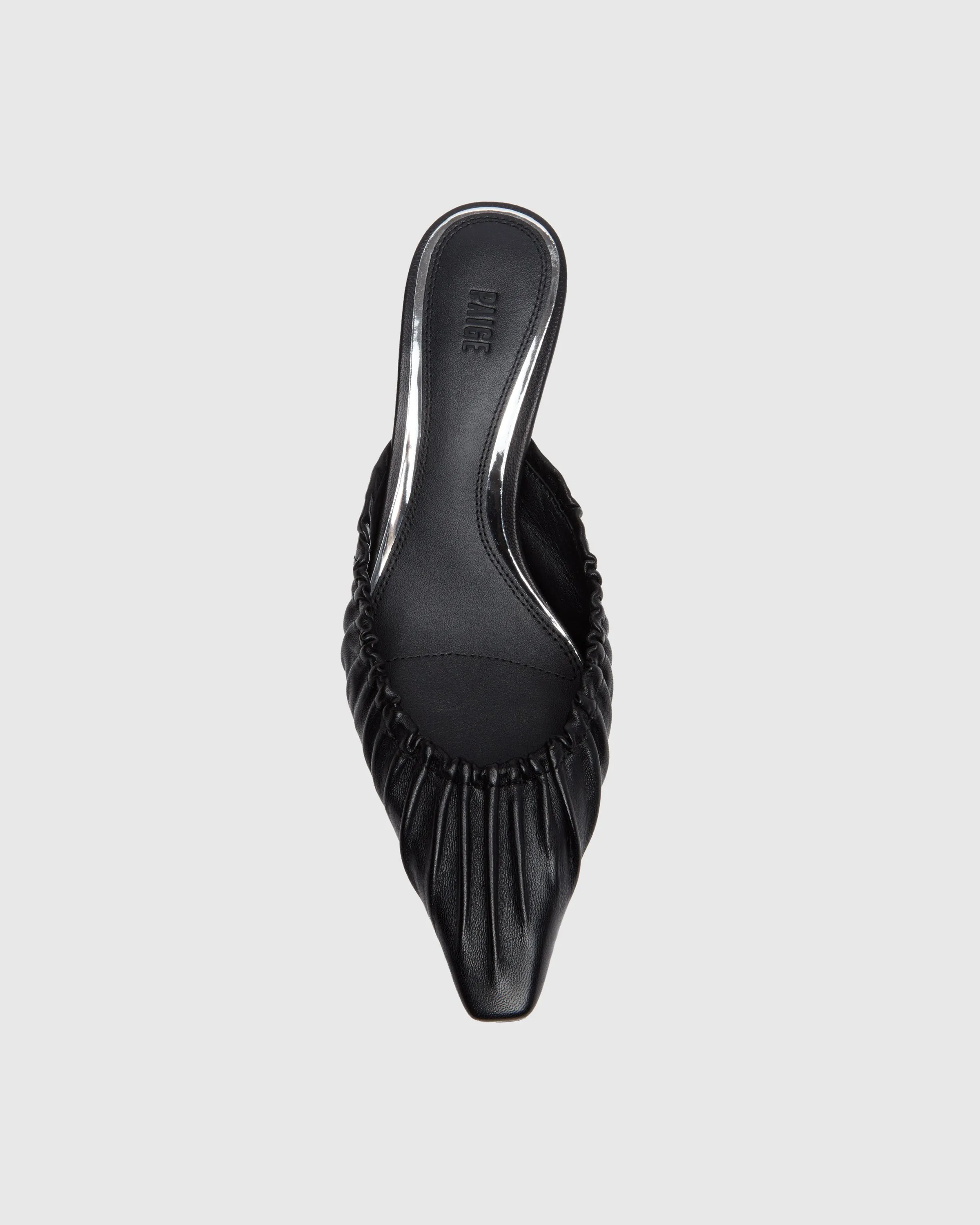 Alice Heeled Mule - Black