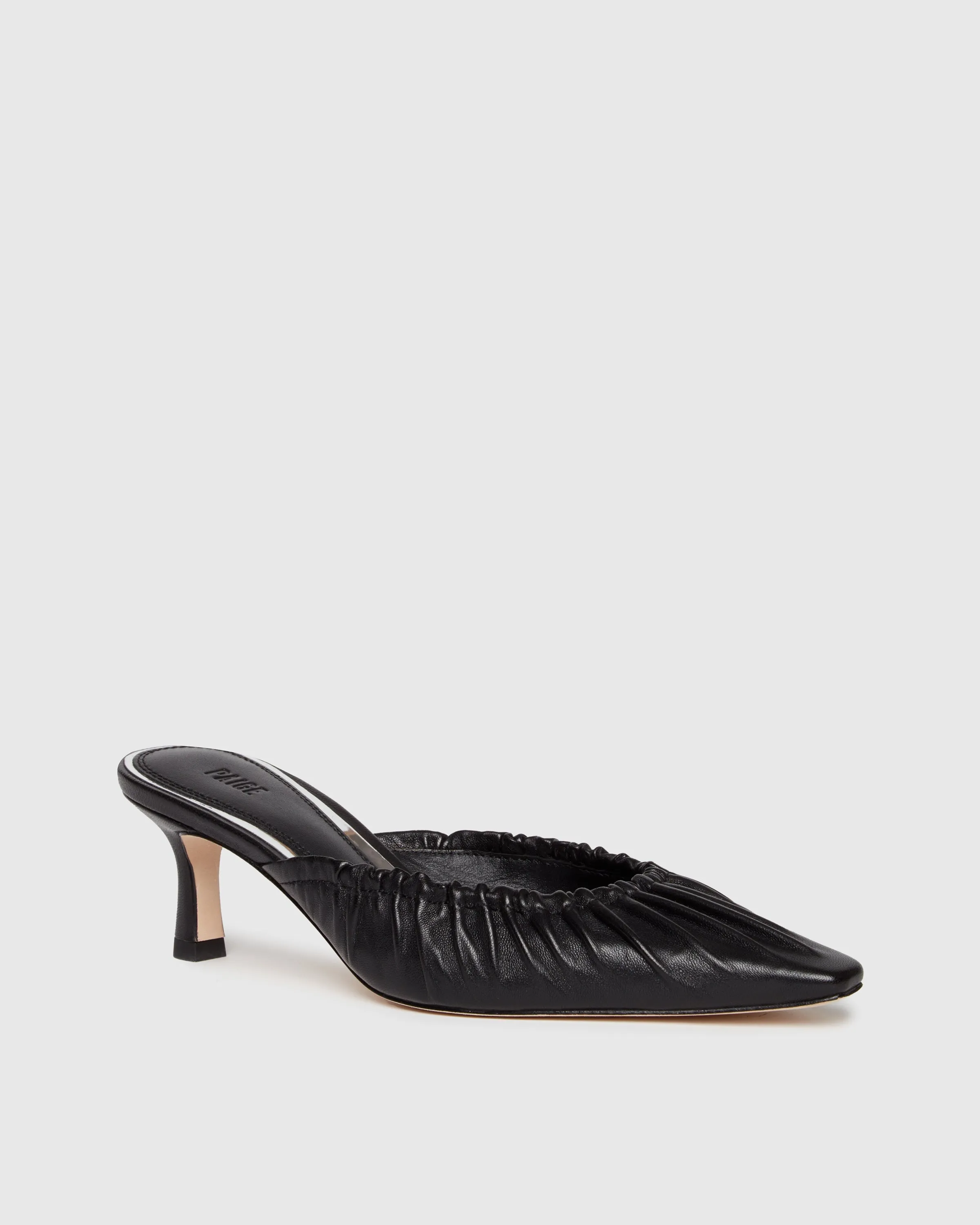 Alice Heeled Mule - Black