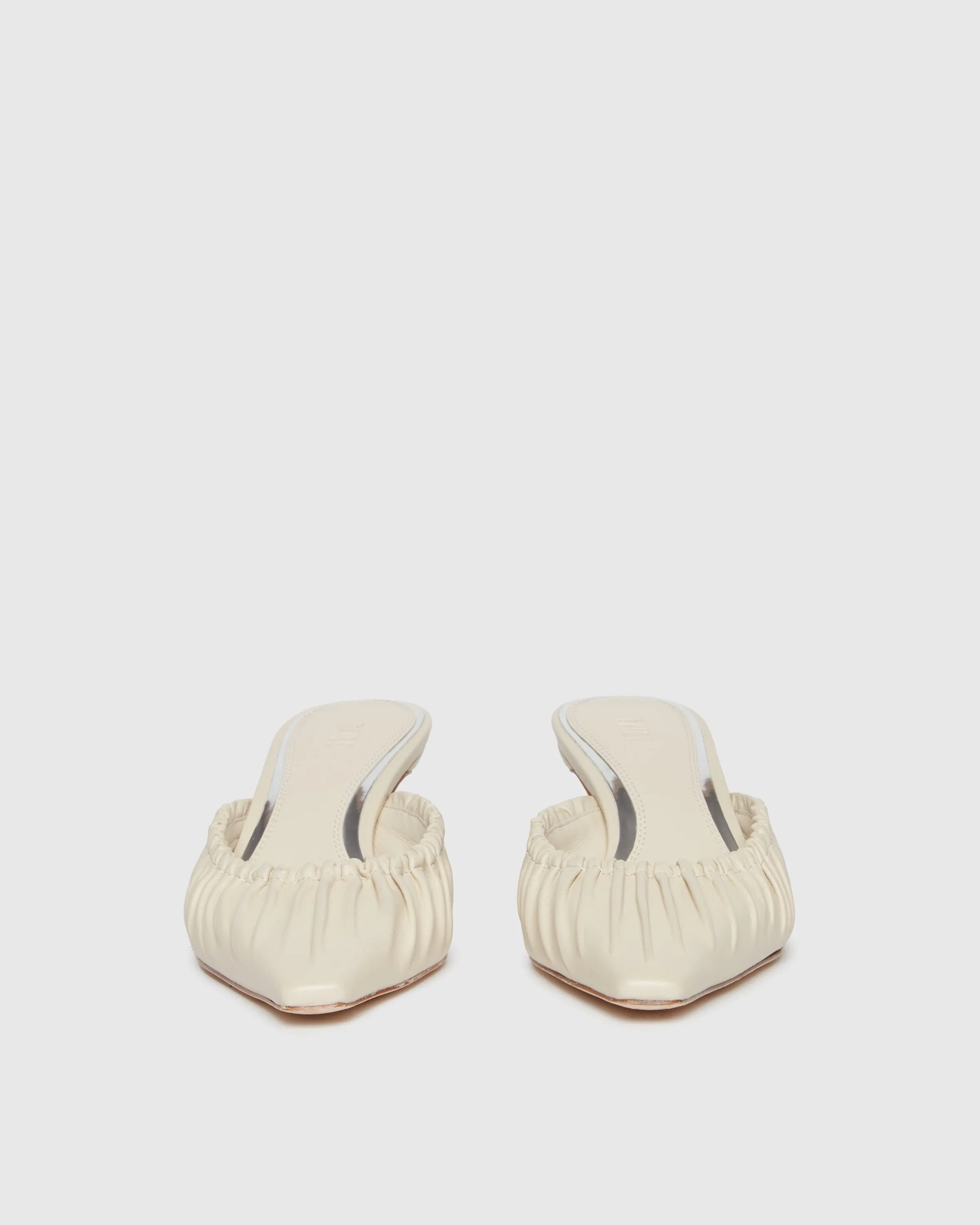 Alice Heeled Mule - Bone