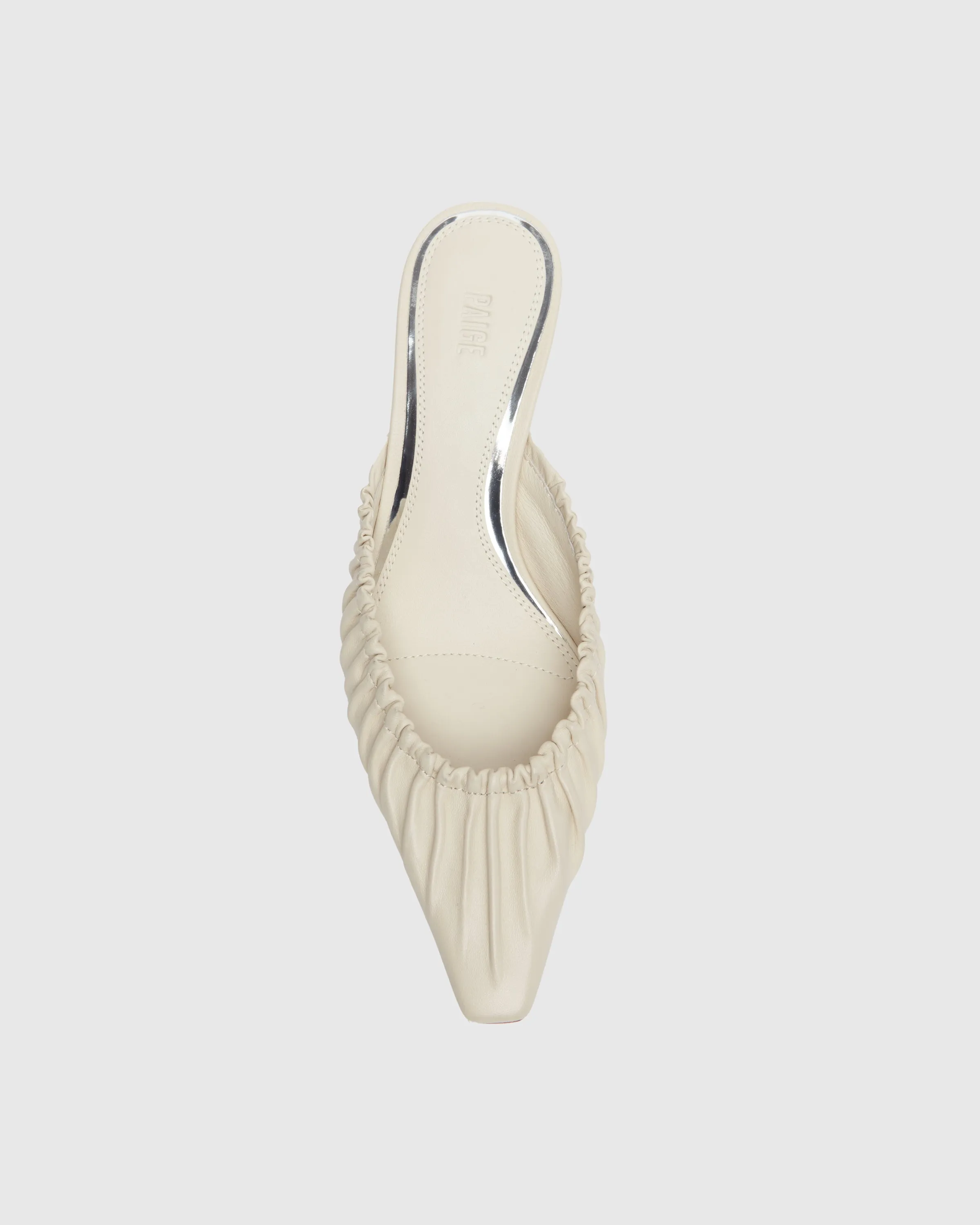 Alice Heeled Mule - Bone