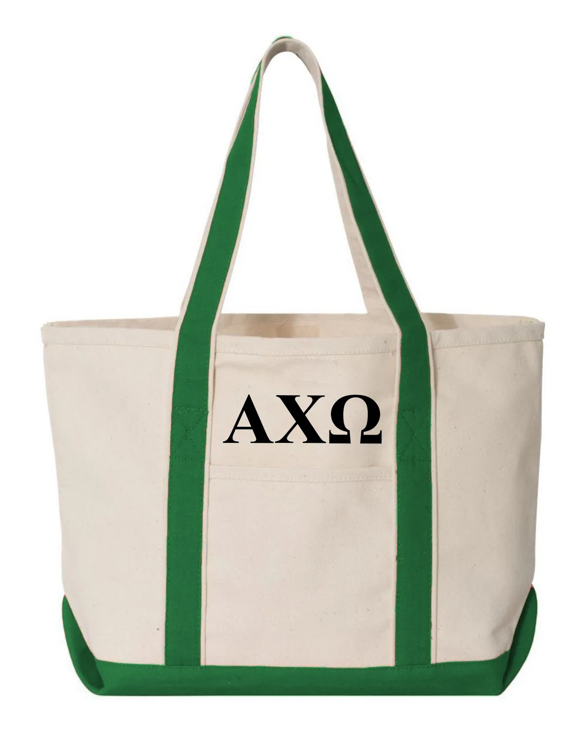 Alpha Chi Omega Clover Boat Tote - Large