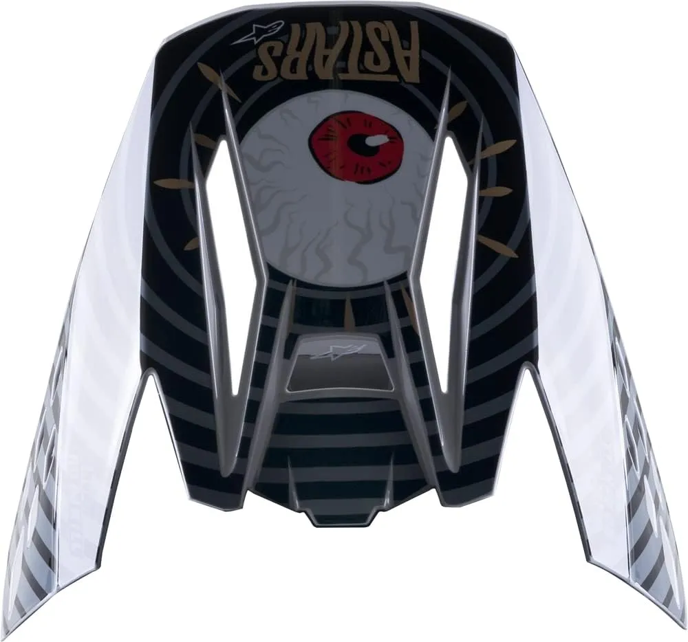 Alpinestars 8985722-1959-OS: S-M5 Solar Flare Visor Black/Grey/Gold