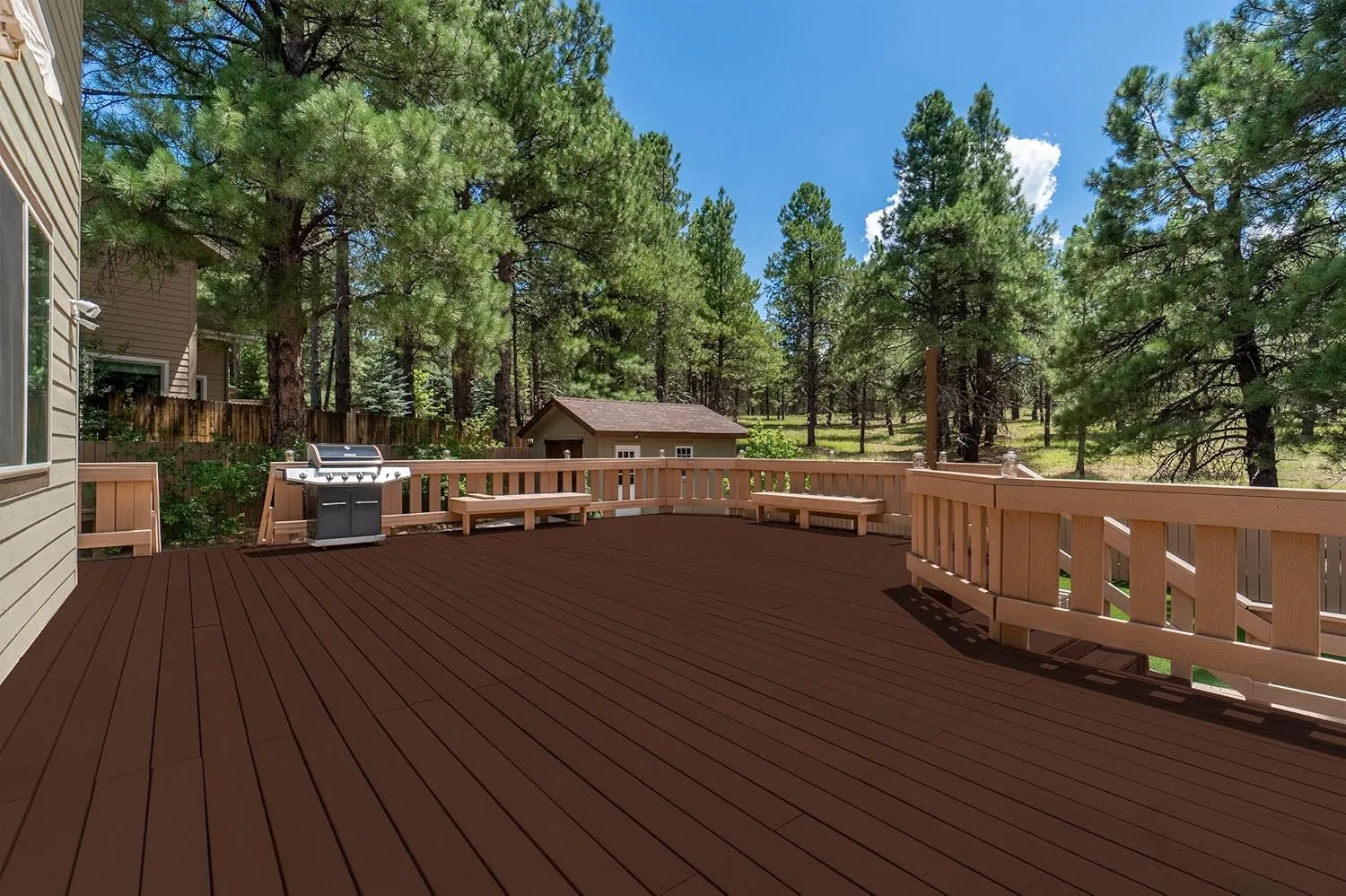 Ames Safe-T-Deck Granulated Formula Exterior Paint - 5 Gallon Coco Brown Paint - Great for Porches, Patios, Decks, Walkways and More - Made in The USA, 768 Fl Oz (Pack of 1)