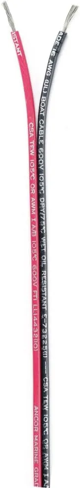 Ancor Marine Grade Electrical Flat Tinned Ribbon Boat 2-Cable Wiring