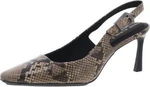 Anne Klein Womens Snake Print Slingback Heels