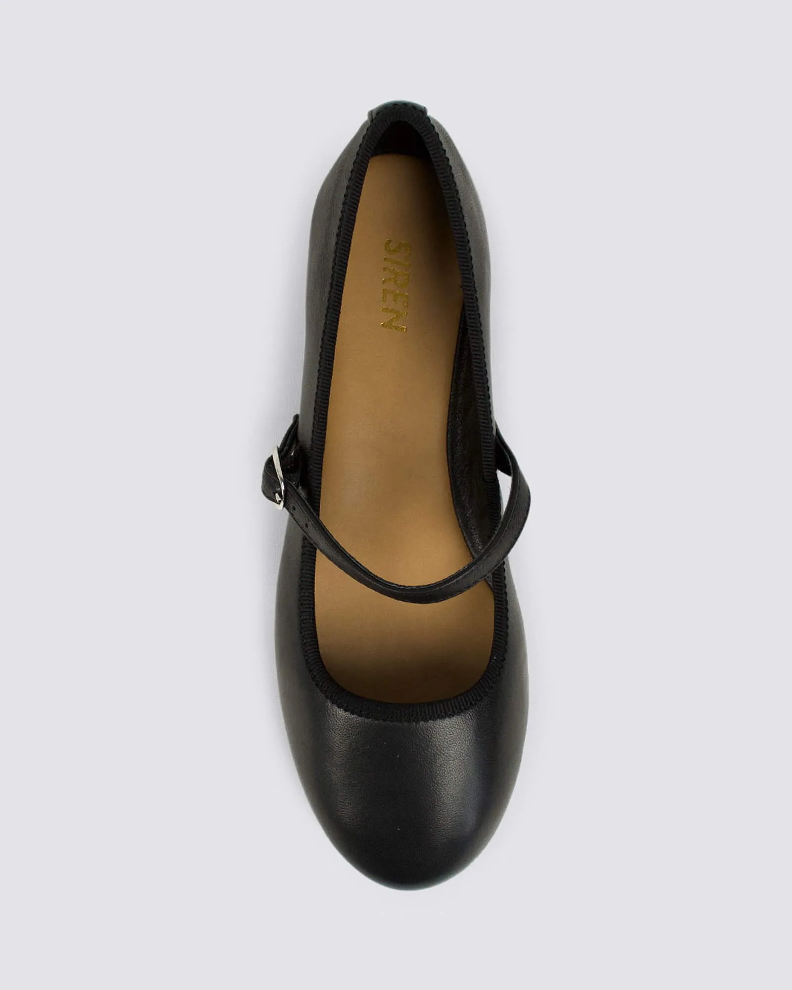 BAILEY BALLET FLATS BLACK LEATHER