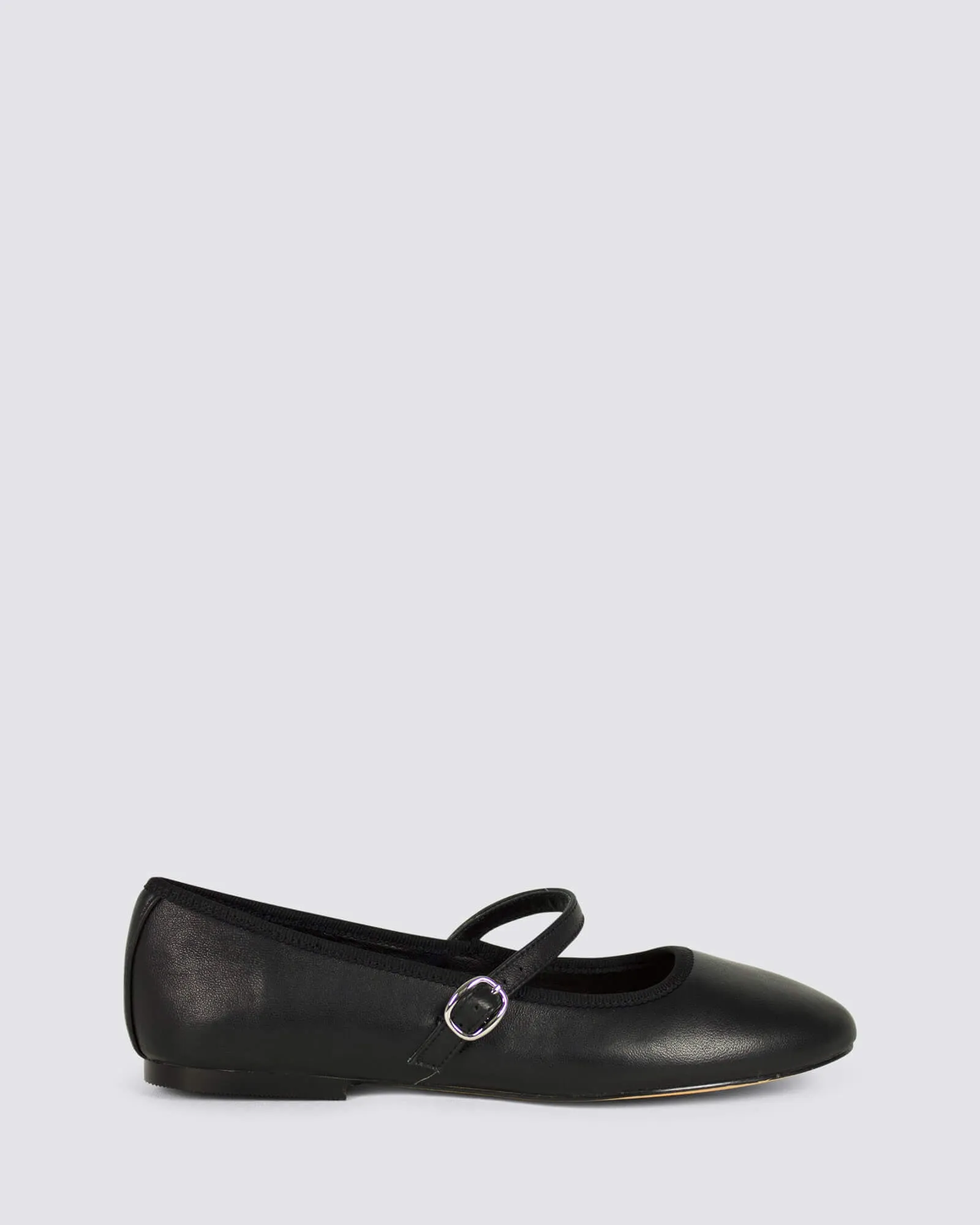 BAILEY BALLET FLATS BLACK LEATHER