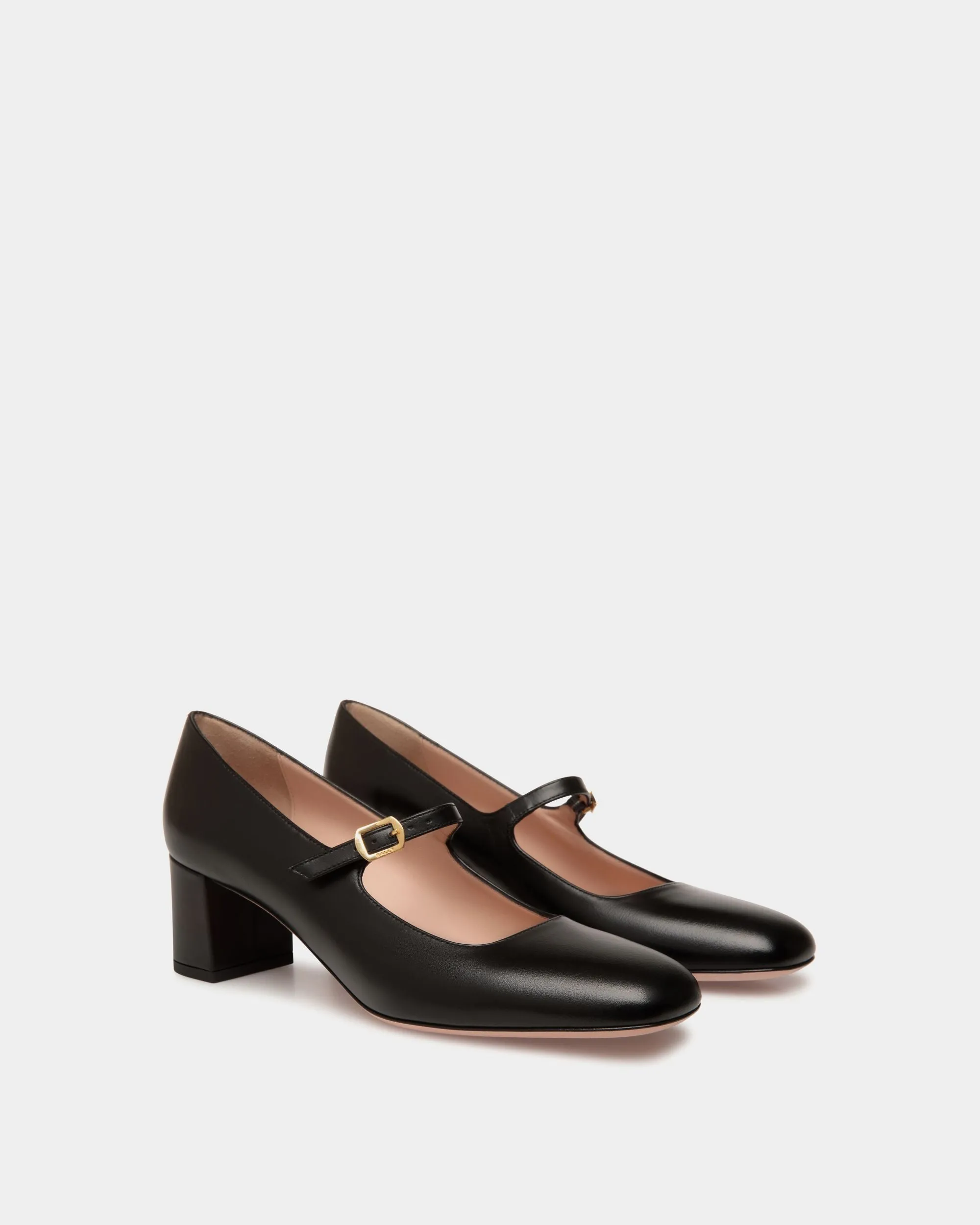 Ballyrina Pump in Black Leather