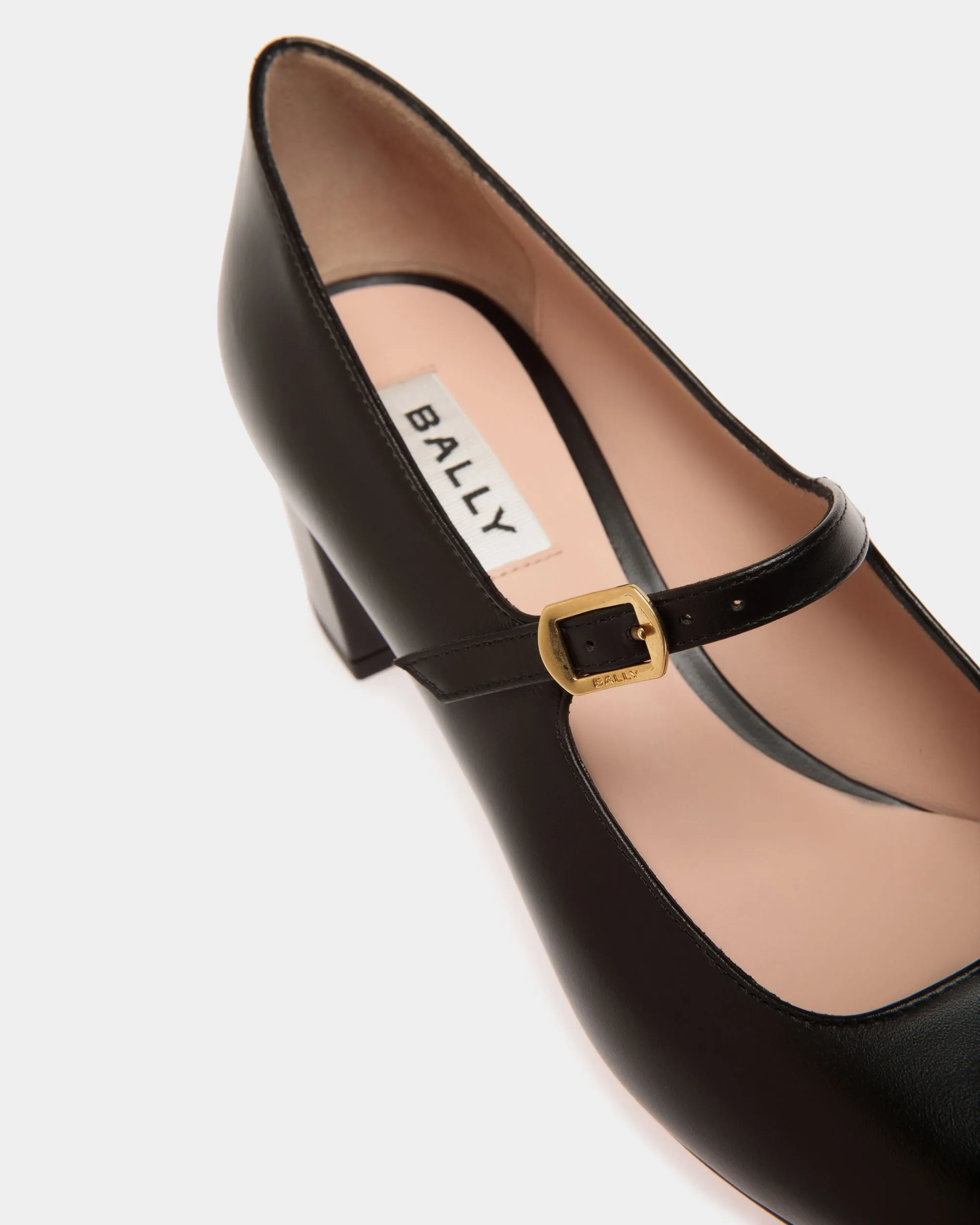Ballyrina Pump in Black Leather