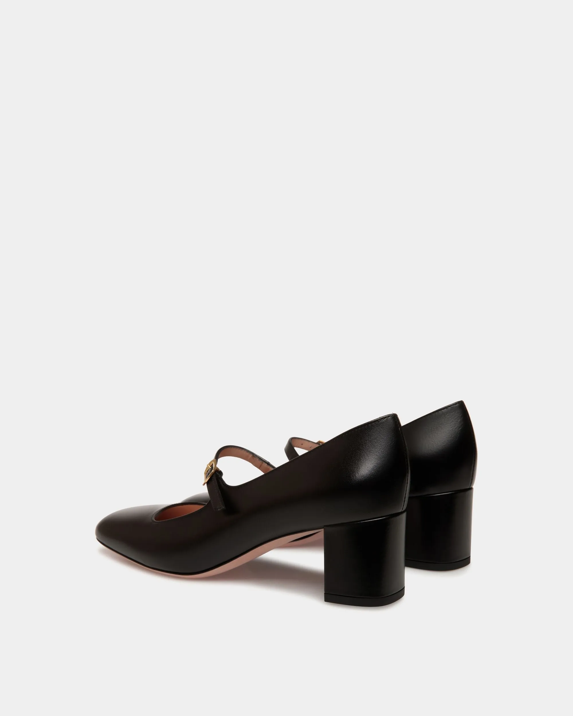 Ballyrina Pump in Black Leather