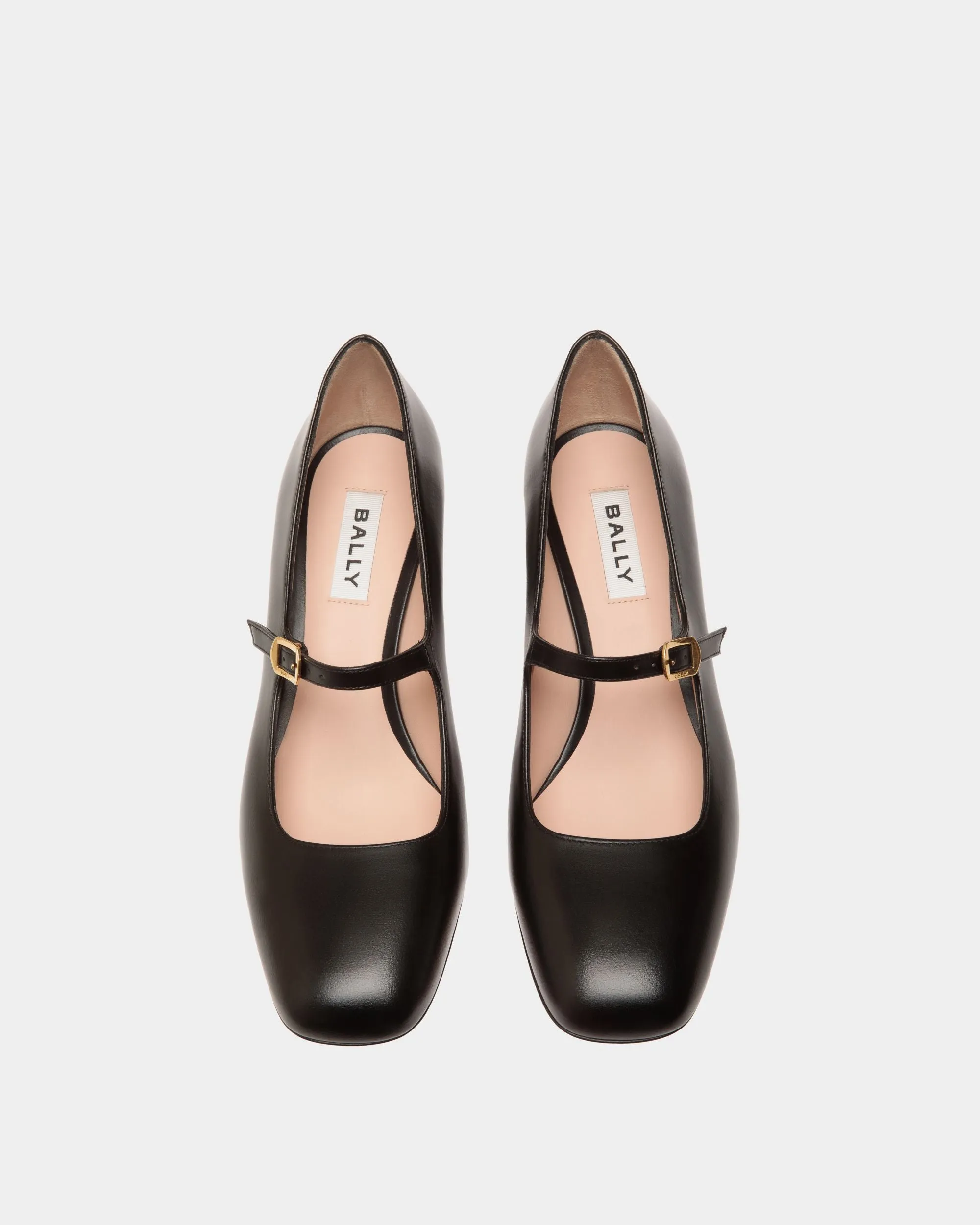 Ballyrina Pump in Black Leather