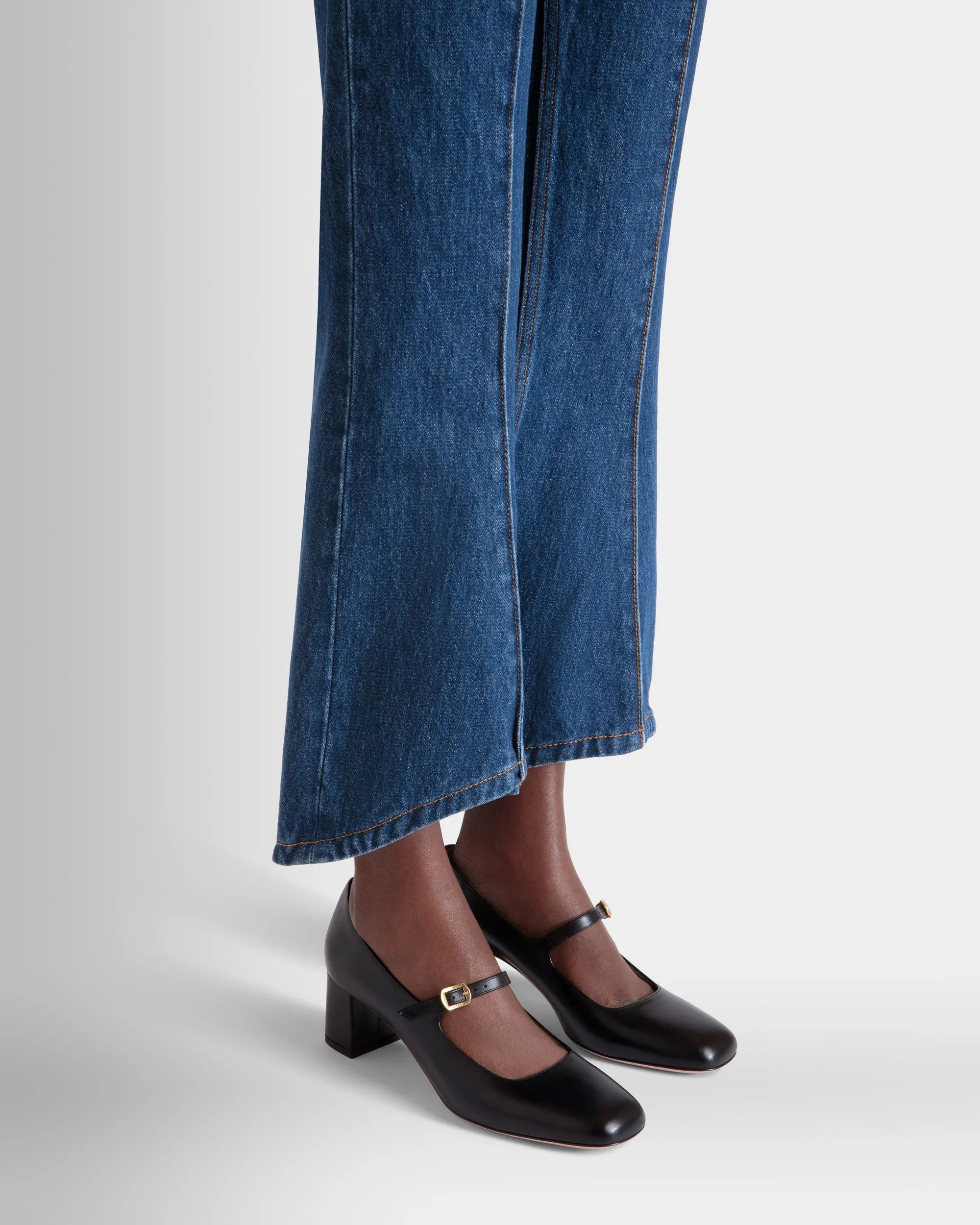 Ballyrina Pump in Black Leather