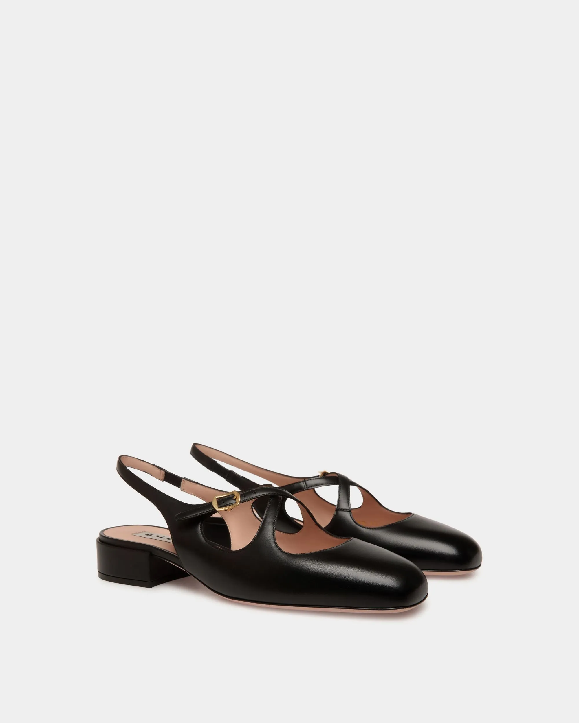 Ballyrina Slingback Pump in Black Leather
