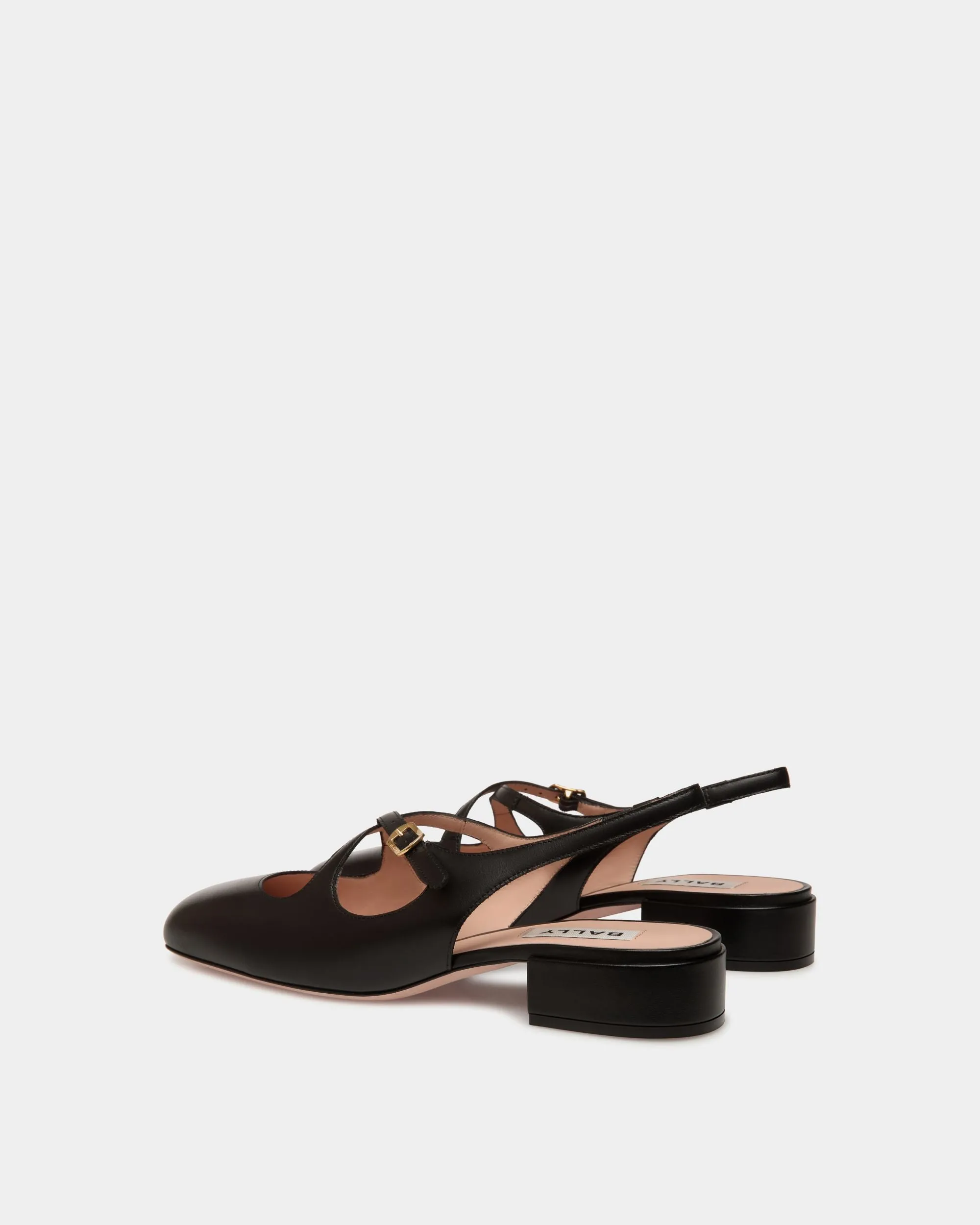 Ballyrina Slingback Pump in Black Leather