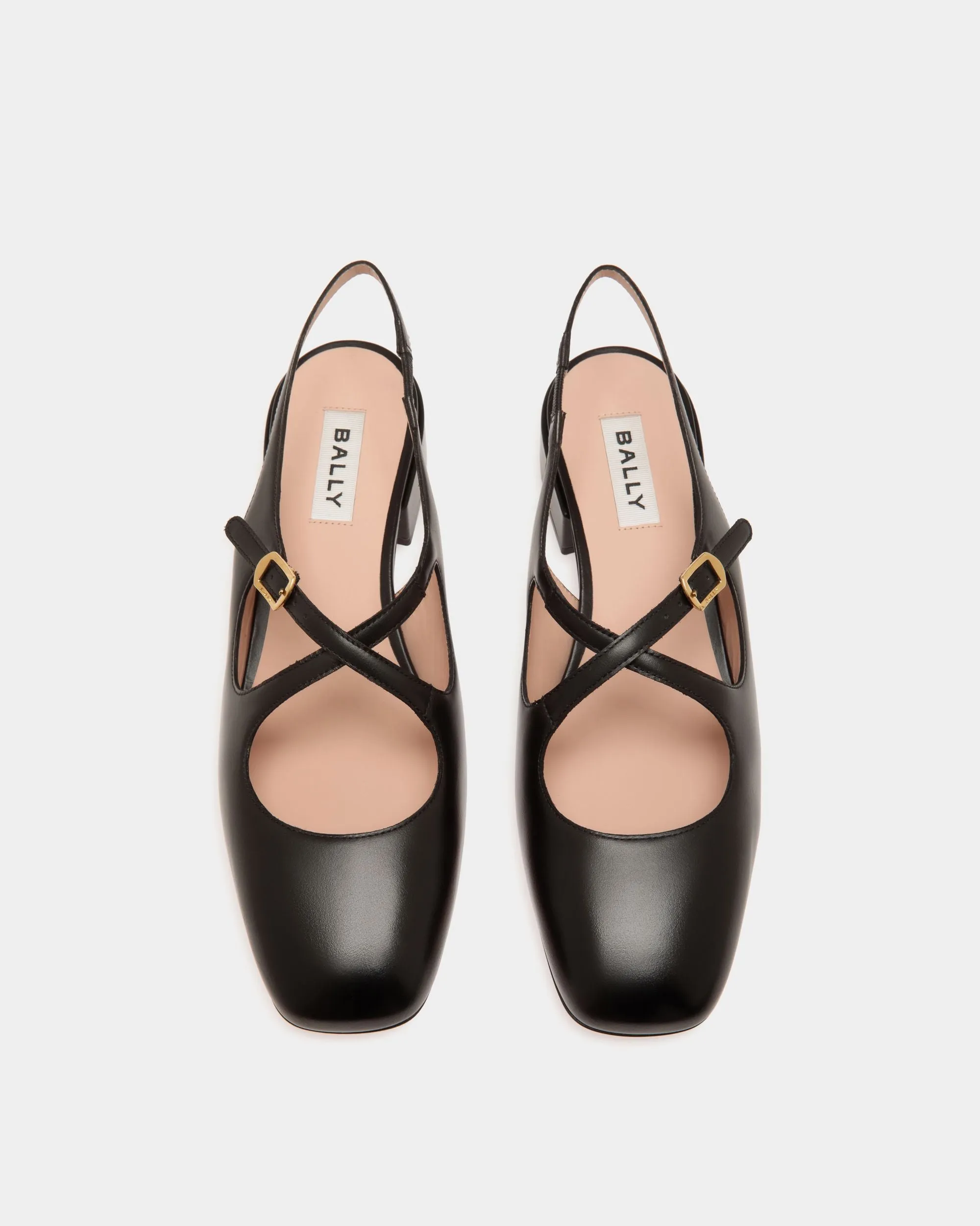 Ballyrina Slingback Pump in Black Leather