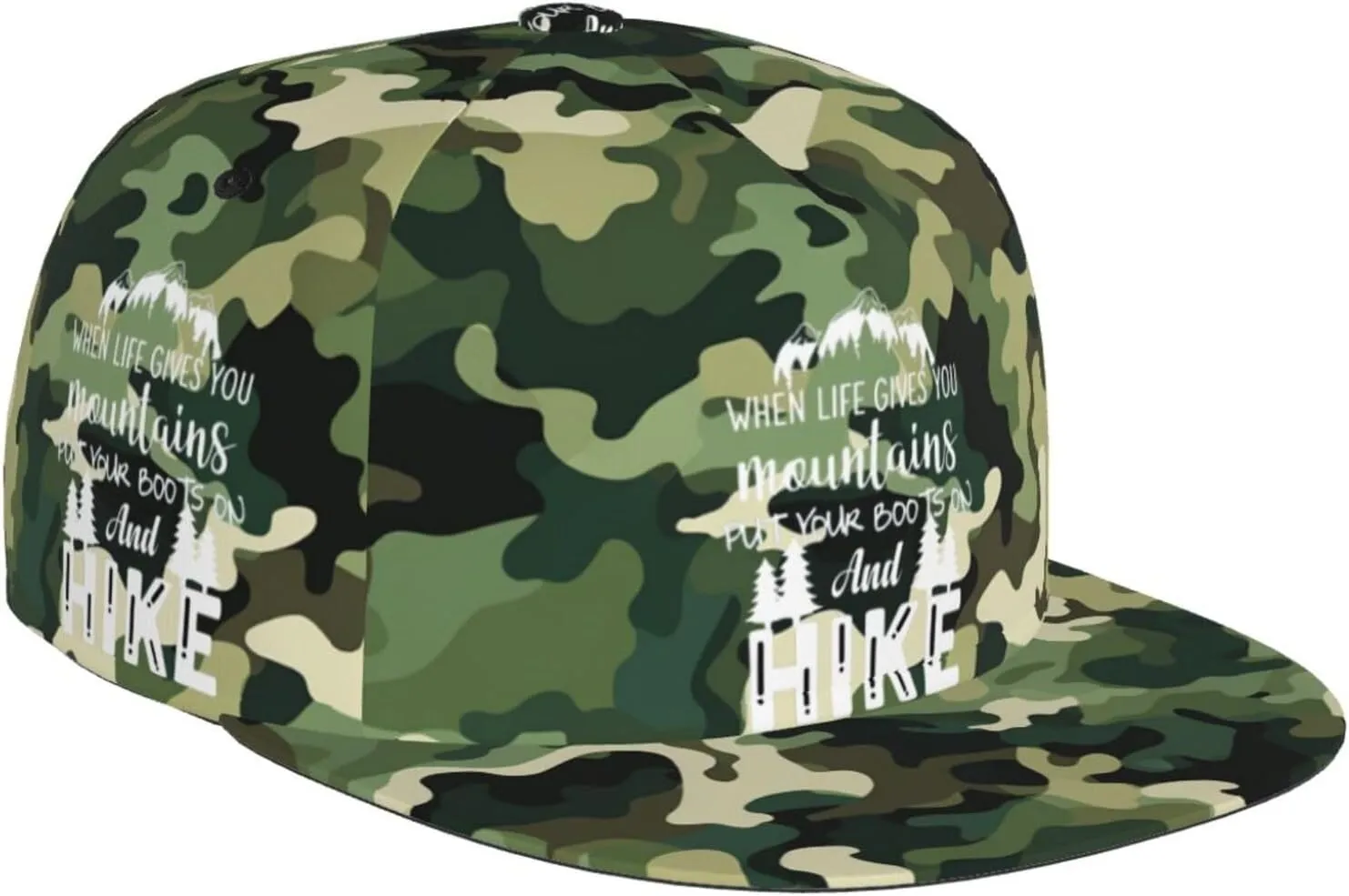 Baseball Cap When Life Gives You Mountains Put Your Boots On Adjustable Dad Hats Flat Men Women Bill Hat Black
