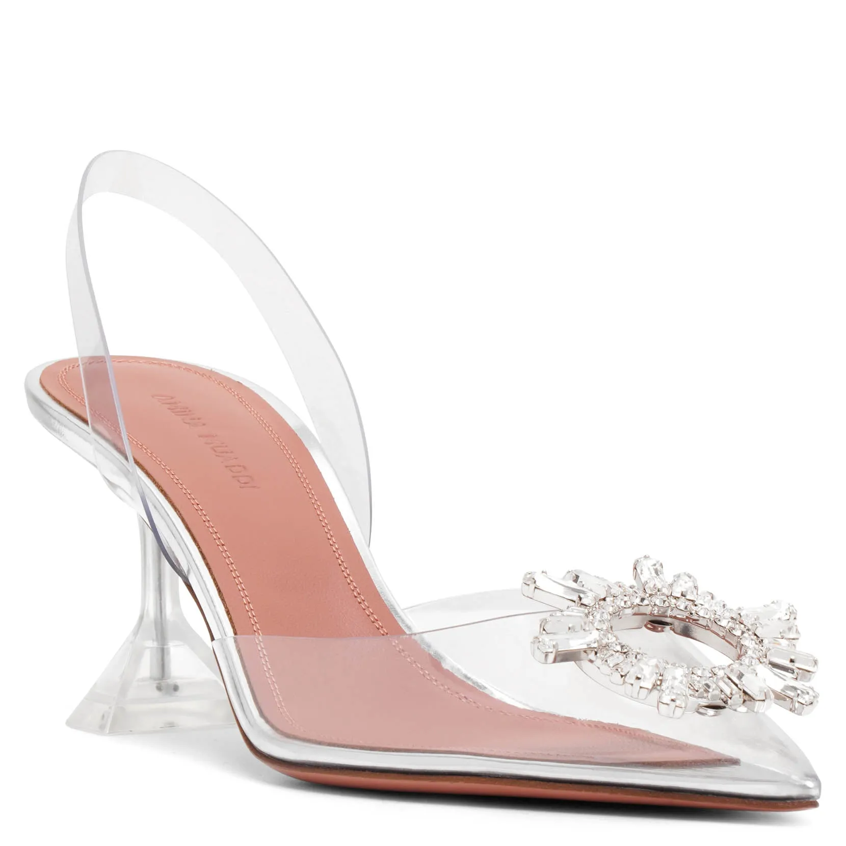 Begum 70 crystal embellished transparent pvc pumps