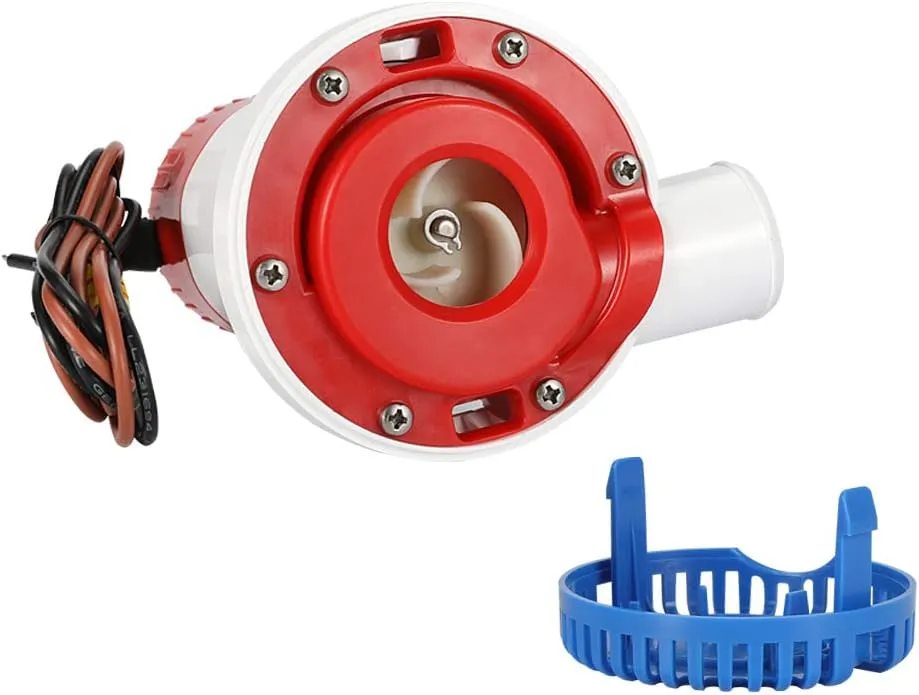 Bilge Pump DC12V 1100GPH/1500GPH Automatic/Non-Automatic 12 Volt Electric Water Pump Low Noise with The Switch for Ponds,Pools,Boat Caravan RV