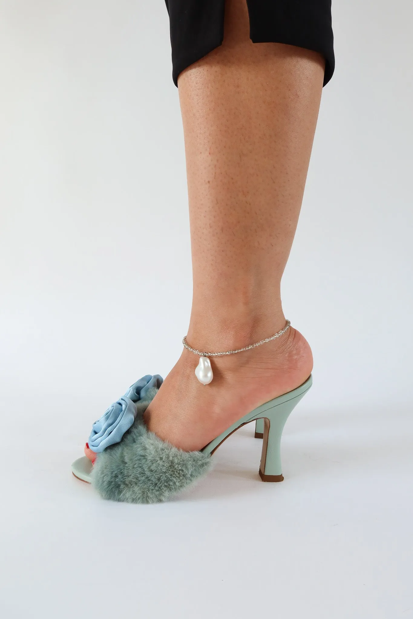 birdie rosette heeled sandal
