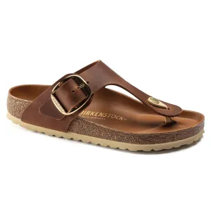 Birkenstock 1018745 Women's Gizeh Big Buckle Cognac Oiled Leather
