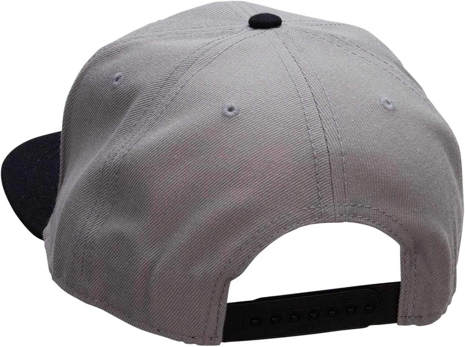Black Lighting Bolt Patched Wool Blend Pro Style 2 Tone Snapback