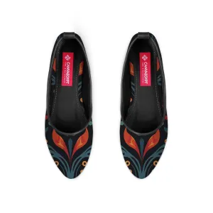 Black Round Toe Shoe Fiery