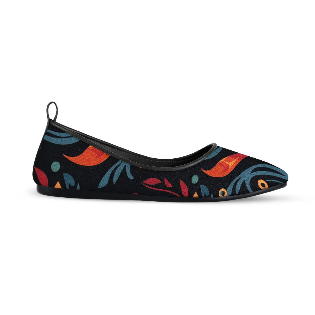 Black Round Toe Shoe Fiery