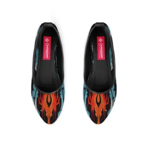 Black Round Toe Shoe Flaring